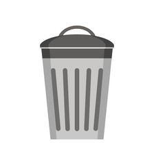 trash can icon isolated on white background. vector illustration.