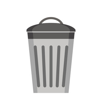 trash can icon isolated on white background. vector illustration.