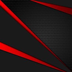 Vector red and black color geometric abstract background