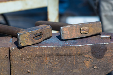 blacksmith tools and fixtures for hand forged metal