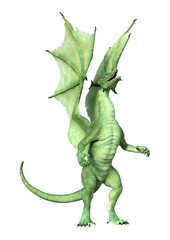 Fototapeta premium 3D Rendering Fantasy Dragon on White