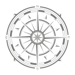 Obraz premium vector icon with compass rose for your design