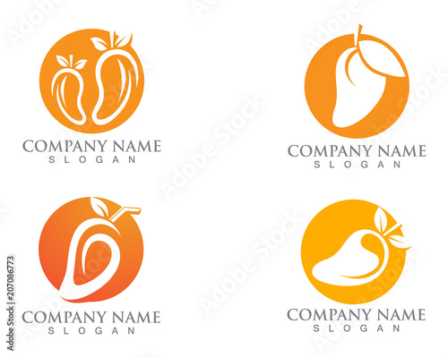 Mango Logo And Icon Fruit Vector Template Stock Image Royalty Mango Logo And Icon Fruit Vector Template