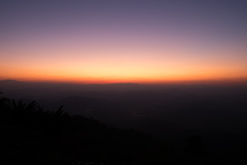 Sunset on the mountain.