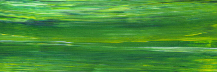 Abstract acrylic painting for use as background, texture, design element. Modern art in Mixed colours of green, blue, yellow.