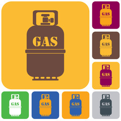 Camping gas bottle icon