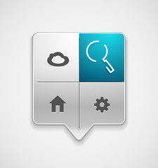 Search magnifyier web button, magnify icon. Modern magnifying glass sign, web site design or mobile app