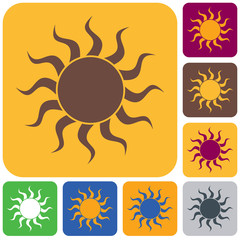 Sun stylized image icon