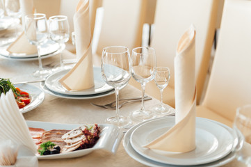 beautifully served table in a restaurant