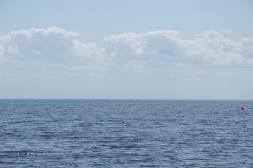 Sea and sky. Blue sky. Blue water