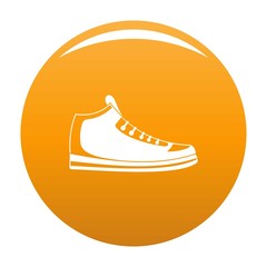 Sneakers icon. Simple illustration of sneakers vector icon for any any design orange