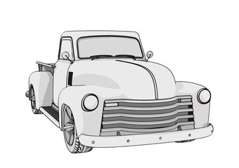 sketch pickup car vector © Dzmitry