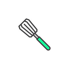 Whisk filled outline icon, line vector sign, linear colorful pictogram isolated on white. Kitchen utensil symbol, logo illustration. Pixel perfect vector graphics