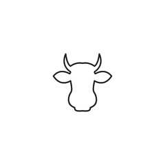 Cow line vector icon