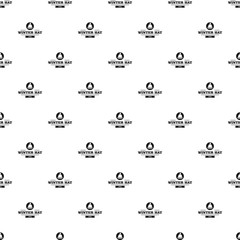Winter hat pattern vector seamless repeat for any web design