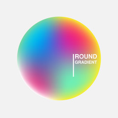 Gradient orbs isolated on white background