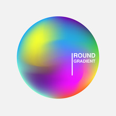 Gradient orbs isolated on white background