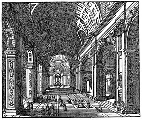 Papal Basilica of St. Peter in the Vatican (from Das Heller-Magazin, February 22, 1834)