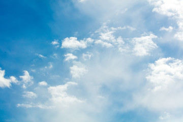 Fototapeta na wymiar Clouds on a blue sky as a background