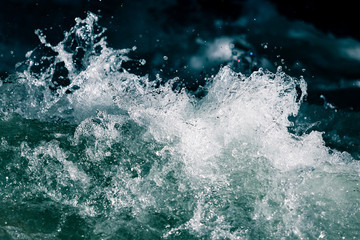 Stormy waves in the ocean as a background