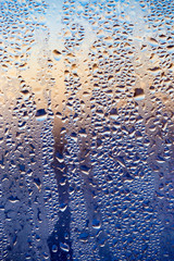 The swirling window at sunrise as a background