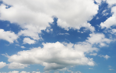 Obraz premium Blue sky background with clouds