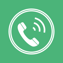 Phone Icon flat vector illustration sign symbol sticker. For mobile user interface