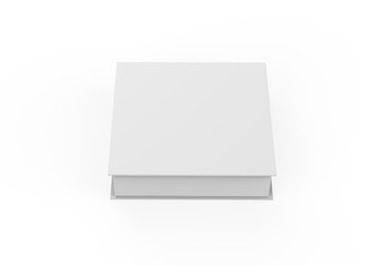 White gift box, white gift bag. Blank gift boxes and gift bags on isolated white background, 3d illustration