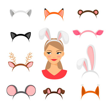 Girls Animals Ears Costume