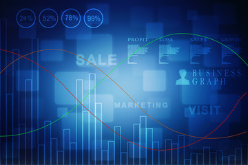 2D Digital Abstract Business Networking background