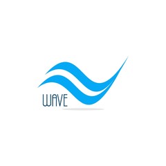 abstract wave icon logo