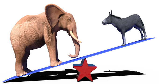 republican democrat election political scale
