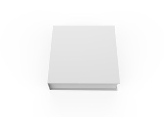 White gift box, white gift bag. Blank gift boxes and gift bags on isolated white background, 3d illustration