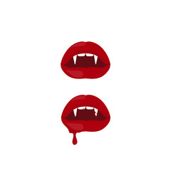 Vector melting vampire lips.
