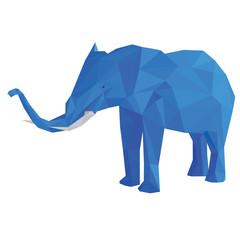 blue rectangle elephant vector images