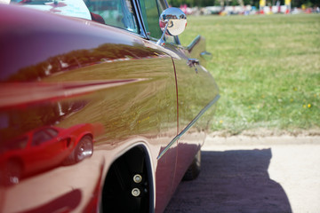 These are pictures of very old cars in very good condition, taken at a public exhibition

