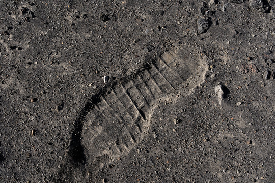 texture of sand. footprints in the sand.