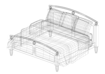 Bed Architect blueprint - isolated