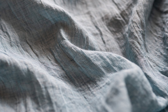 folds of blue fabric