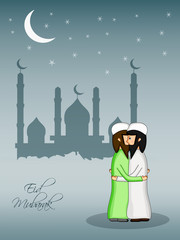 Illustration of Muslim festival Eid background