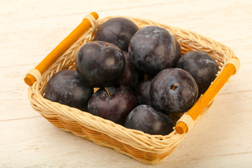 Ripe fresh plums