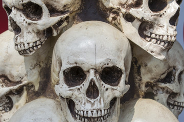 Amazing pile of skull and bone.