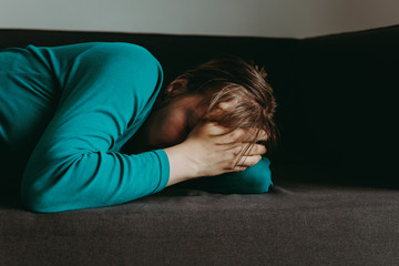 stressed woman, despair and depression