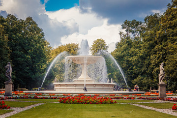 Fototapeta premium Saxon Garden in Warsaw, Poland 