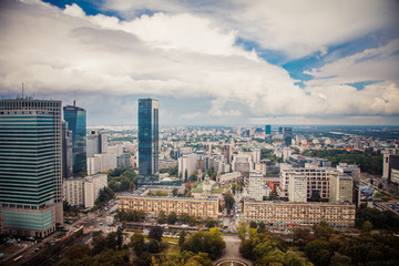  View from Palace of Culture and Science in Warsaw, Poland 