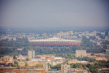  View from Palace of Culture and Science in Warsaw, Poland 