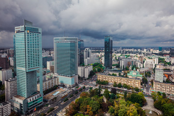  View from Palace of Culture and Science in Warsaw, Poland 