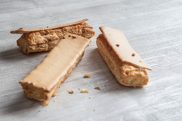 puff pastry dessert with solid caramel