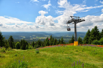 Fototapeta premium Ochsenkopf Fichtelgebirge Bayern im Sommer 