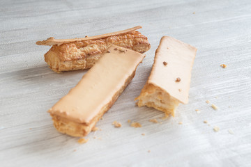 puff pastry dessert with solid caramel